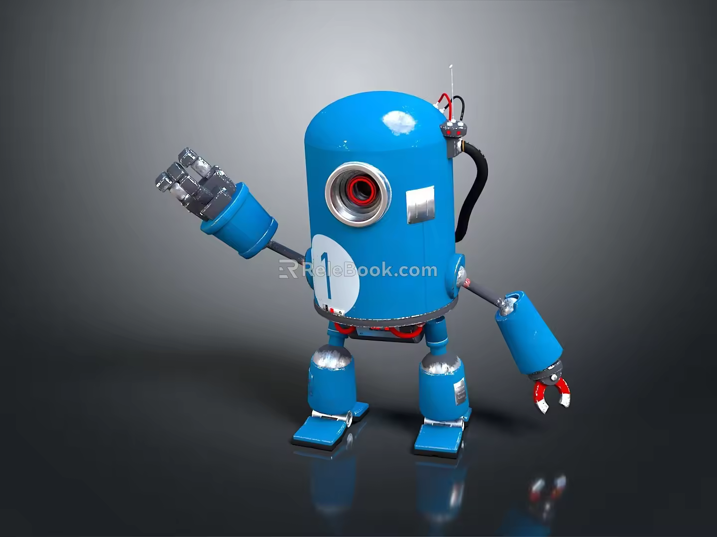 Robot Assistant Small Robot Butler Robot Butler Figure Game Figure 3d model
