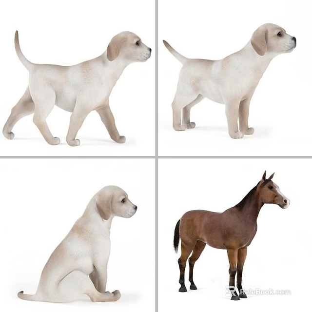 Various Reptile Species In Natural Habitat With Rocks And Vegetation 3d model 