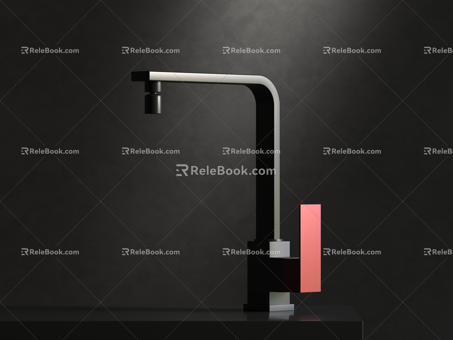 Hot and cold faucet kitchen and bathroom hardware water utensils 3d model