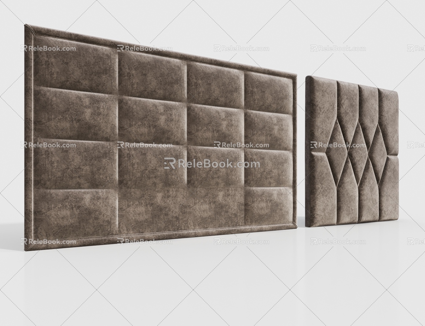 Modern soft bag leather soft bag bedside background headboard 3d model