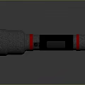 Electronic Electrical Connector With Metal Silver Housing Black Body And Red Rings