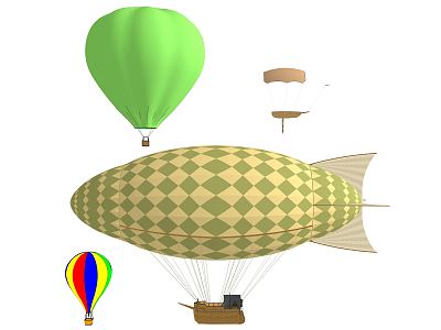 modern hot air balloon spaceship model