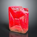 Red Plastic Jerry Can A Practical Household Item For Liquid Storage 3d model