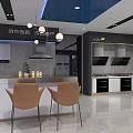 Modern Exhibition Hall Interior With Display Cabinets Reception Counter And Lighting Design