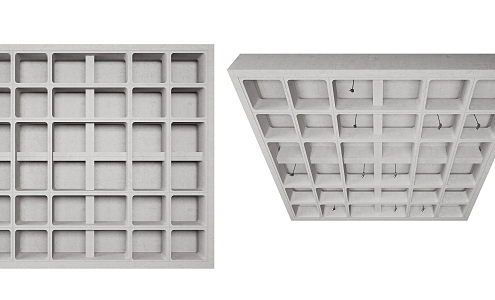 Ceiling grid micro cement 3d model