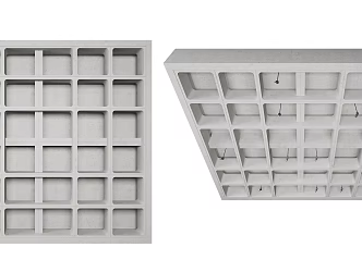Ceiling grid micro cement 3d model