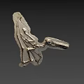 Prehistoric Bird Skeleton Fossil Well Preserved On Ancient Stone Slab
