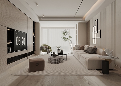 modern living room 3d model