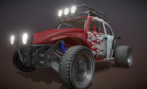 Four-wheel-drive off-road vehicle 3d model