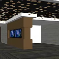 Modern Hotel Corridor Interior With Stylish Ceiling Lights And Polished Wooden Floor