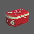 Red Medical First Aid Box with White Cross Symbol and MD Logo Design