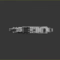 Futuristic Sci Fi Weapon With White Body Blue Accents And Advanced Mechanical Design
