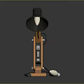 Orange And Black Adjustable Desk Lamp With Modern Design Stable Base And White Switch