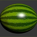 Fresh Juicy Watermelon With Green And Dark Green Stripes For Summer Snacks