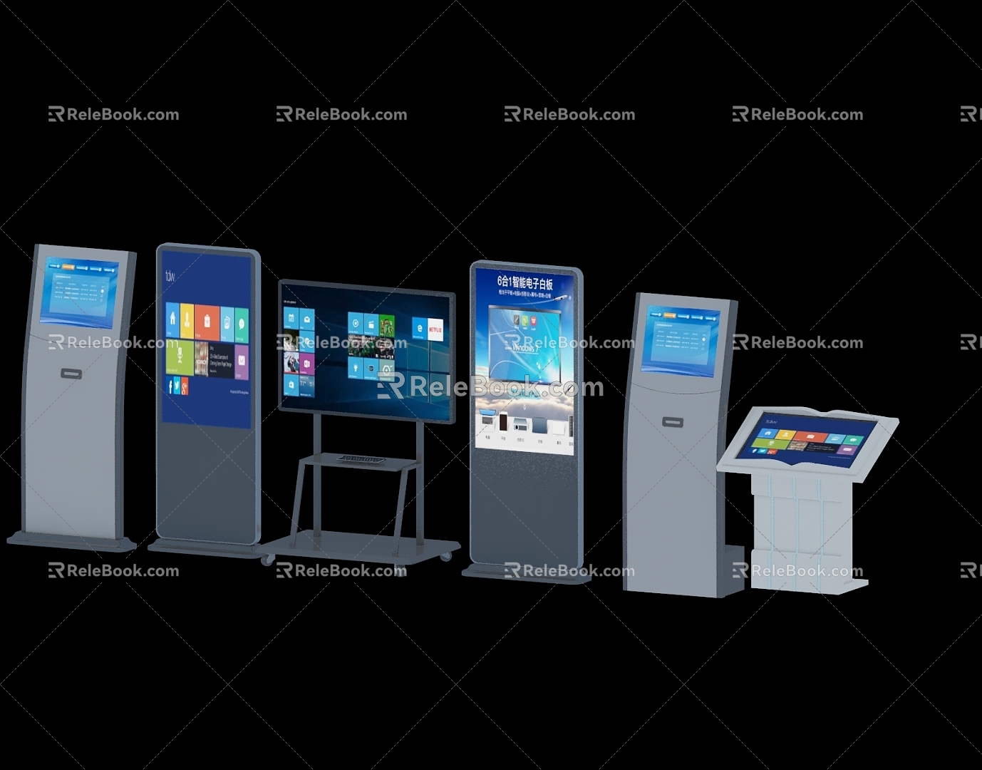 All-in-one computer electronic screen display 3d model