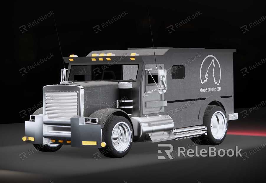 modern escort truck armored vehicle model