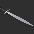 Medieval Style Sword With Sharp Metal Blade And Wooden Handle Design