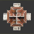 Exquisite Traditional Thai Architecture Showcasing Red Roof Golden Decorations White Base Pink Railings And Steps