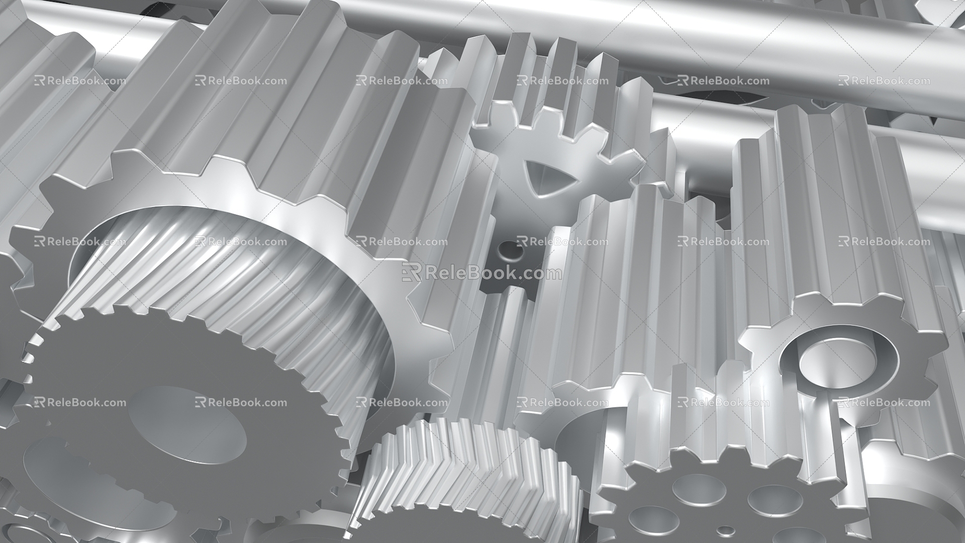 Gear wall gear metal texture background 3d model