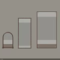 Three Different Wall Mounted Mirrors With Decorative Frames And Various Shapes