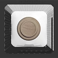 Elegant Metallic Bottle With Wooden Cap Diamond Pattern Label And Reflection On Black Background