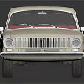 Vintage Beige Sedan Car With Retro Design Shiny Surface And Black Background