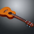 Wooden Brown Ukulele With Strings Body And Tuning Pegs As Daily Life Product