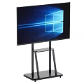 Modern LED TV With Black Stand And Windows Logo Display Screen 3d model