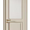 Light Colored Hinged Doors With Various Panel And Glass Designs For Home Interior 3d model