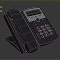 Sleek Gray Computer Desktop With Digital Display Screen And User Friendly Keypad Design 3d model
