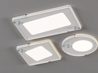 Modern LED Ceiling Lights In Different Shapes And Stylish Designs 3d model