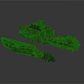 Green Moss Covered Irregular Shaped Terrain Scene Components For Natural Decoration
