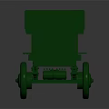 Modern cart trolley flatbed 3d model