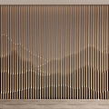 Chinese landscape background wall Zen background wall curve grid background wall living room background wall sofa background wall restaurant background wall 3d model