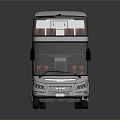 Double Decker Bus 3D Model With Two Levels Large Windows And Passenger Seats