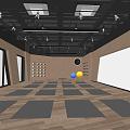 Modern Yoga Room Gym 3d model