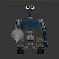 Robot Assistant Small Robot Butler Robot Butler Figure Game Figure 3d model
