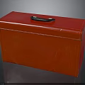 Sturdy Red Toolbox With Black Handle For Equipment Organization And Storage