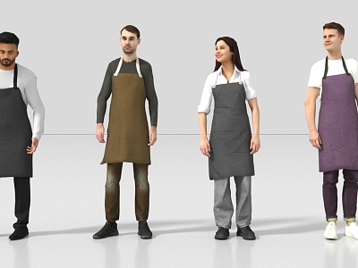 Waiter Shop Assistant 3d model