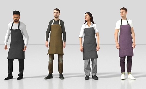 Waiter Shop Assistant 3d model