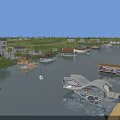 Aerial Planning of Green Spaces Farmland and Rivers with Building Layout Design