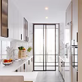 Modern Kitchen Interior Design With Wooden Cabinets Marble Countertop And Open Layout Natural Light
