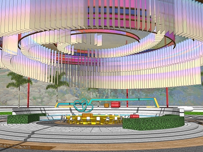 Rotating Colored Scales Corridor Gazebo model