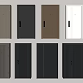Modern Security Doors In Various Colors Featuring Different Panel Designs For Home Protection 3d model