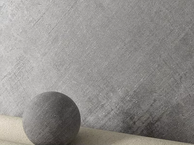 Modern Gray Textured Wall Component With Round Sphere Decorative Element 3d model
