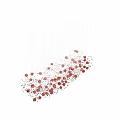 Modern Elegant Chandelier With Hanging Red Gold Crystal Glass Spheres Decor