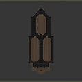 Classical Architectural Model Featuring Symmetrical Design Courtyard Columns And Roof Ornaments