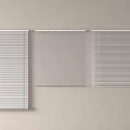 White Window Blinds with Various Slat Positions for Home Interior Decoration