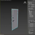 Modern Metal Flush Door With Mesh Panel And Secure Lock Design