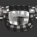 Fashionable Black And White Checkered Top With Ruffled Sleeves And Square Neck Design